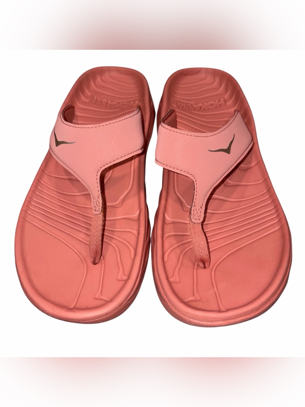 Hoka One One Ora Dusty Pink Recovery Flip Flip Thong Sandals Shoes size 10
